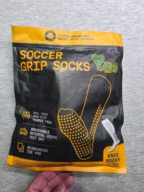 LUX Soccer Grip Socks Knee High Size 6.5-11 NWT Anti-Slip GripArray Tech Sports